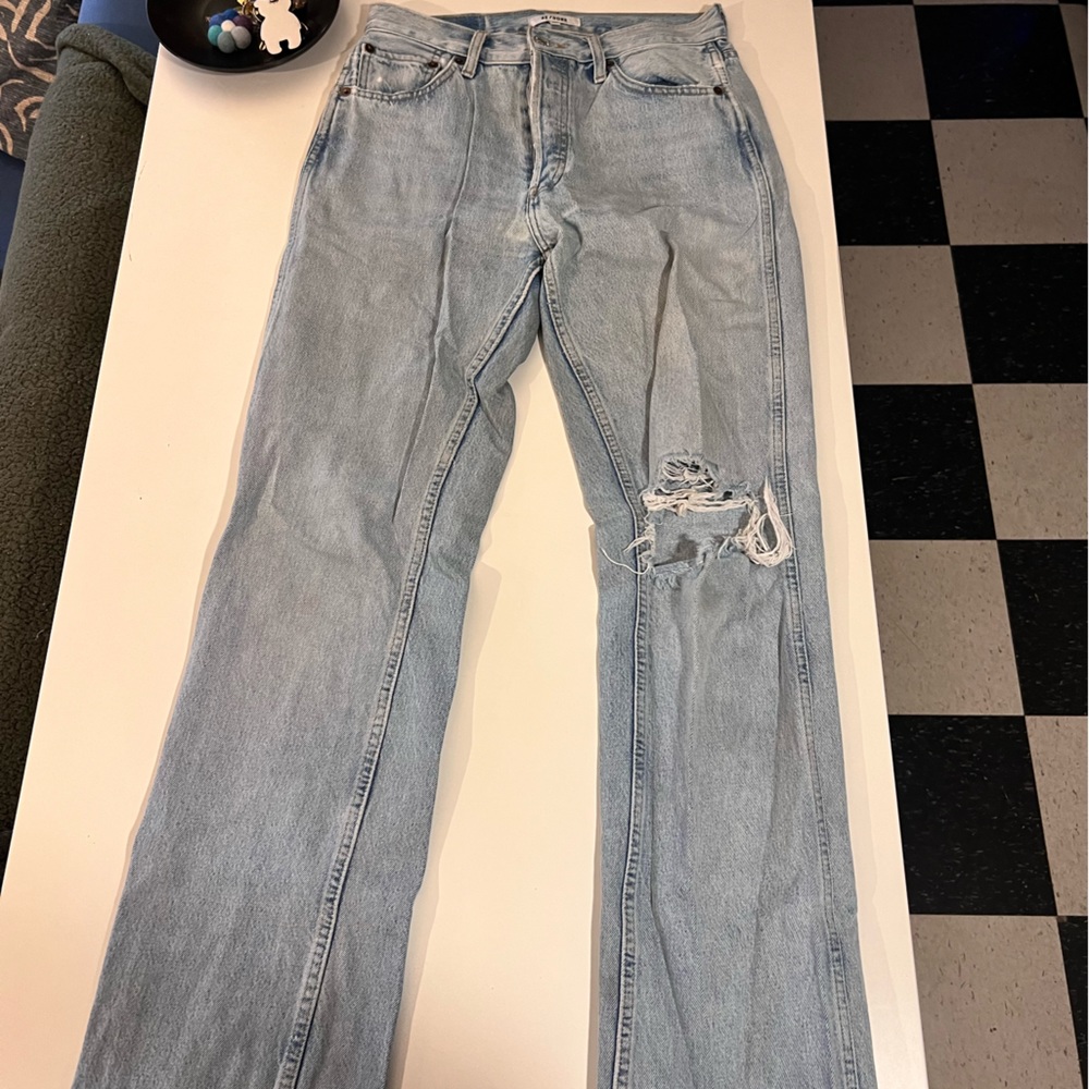 RE/DONE 90s High Rise Loose Distressed Jeans